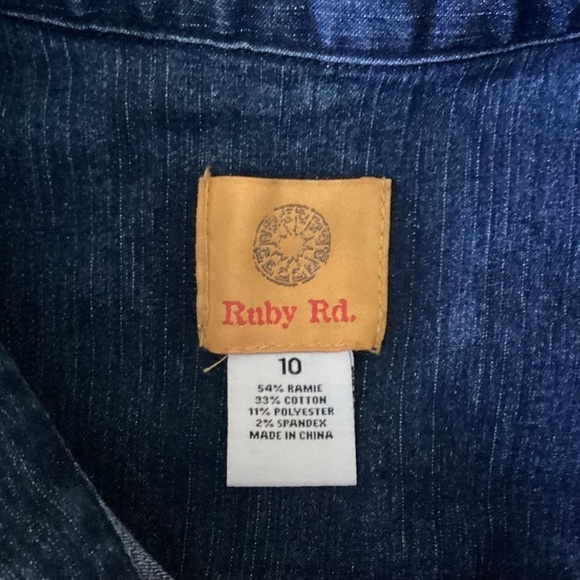 Ruby Rd. Blue Jean Jacket - Picture 3 of 9